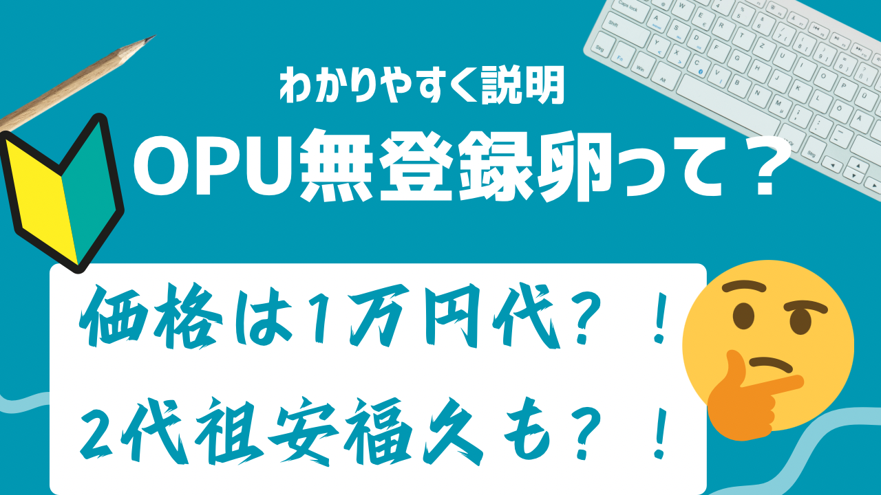 新事業！！OPU無登録卵が発売開始！(*^-^*)